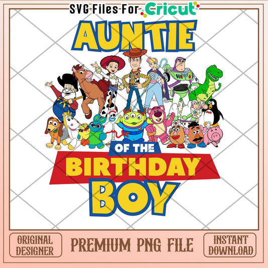 Auntie Birthday Boy Toy Story PNG