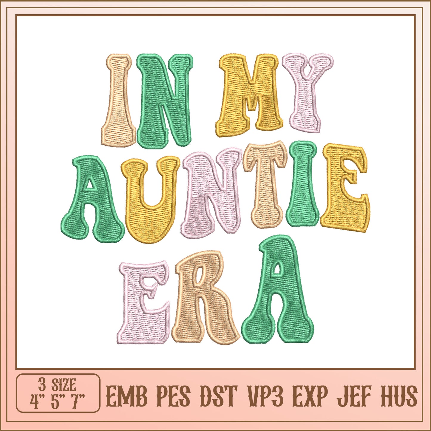 Auntie Era Embroidery Design
