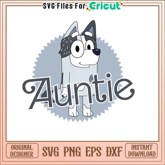 Auntie Puppy SVG Cartoon Dog