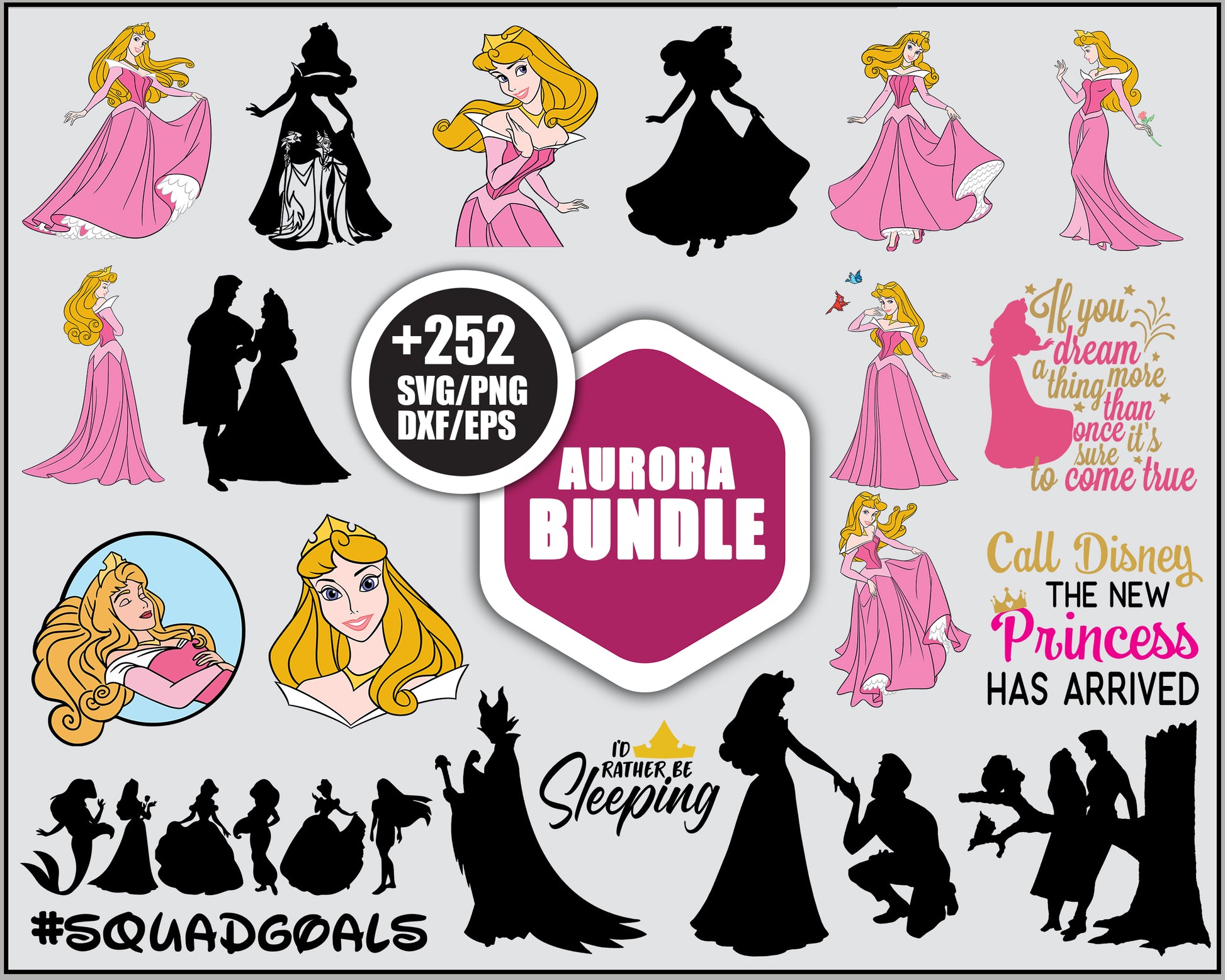 Aurora disney princess SVG Bundle