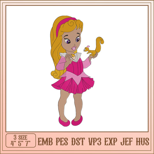 Aurora Princess Embroidery Design