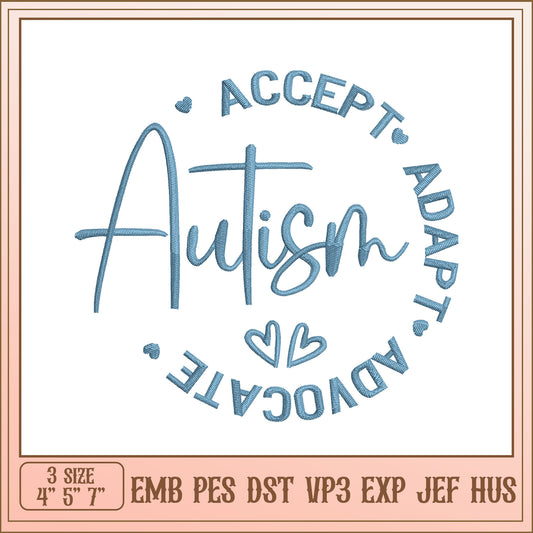 Autism Awareness Embroidery Design