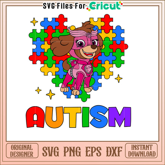 Autism Awareness Skye Paw Patrol SVG