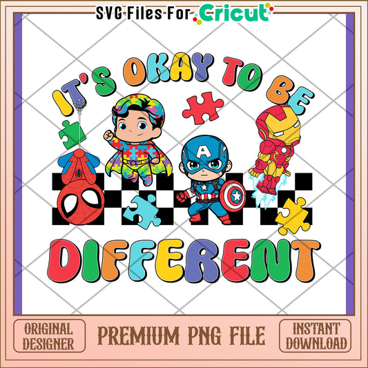 Autism Awareness Superhero PNG Design