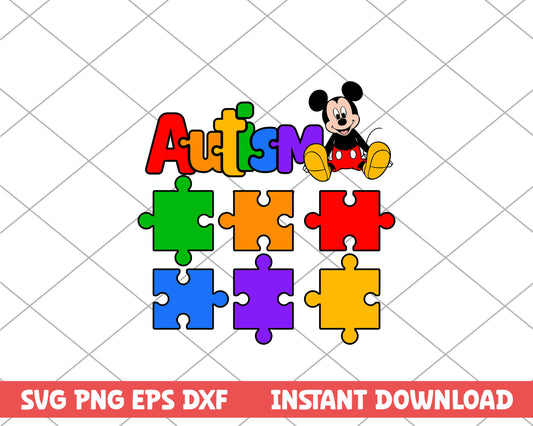 Autism mickey mouse autism svg 