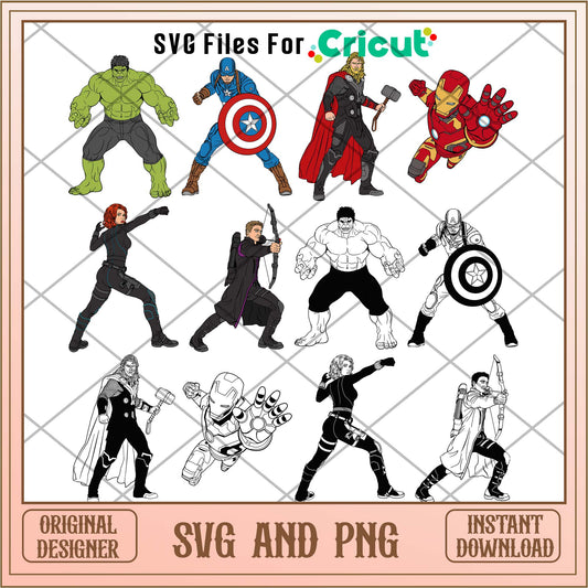 Avengers super hero svg bundle, Avengers characters svg - Svgfileforcricut