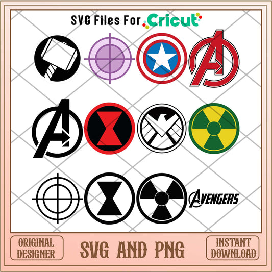 Avengers logo svg bundle, Avengers characters svg - Svgfileforcricut