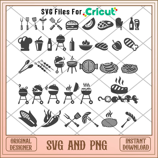 BBQ family svg bundle, Family activities svg bundle - Svgfileforcricut