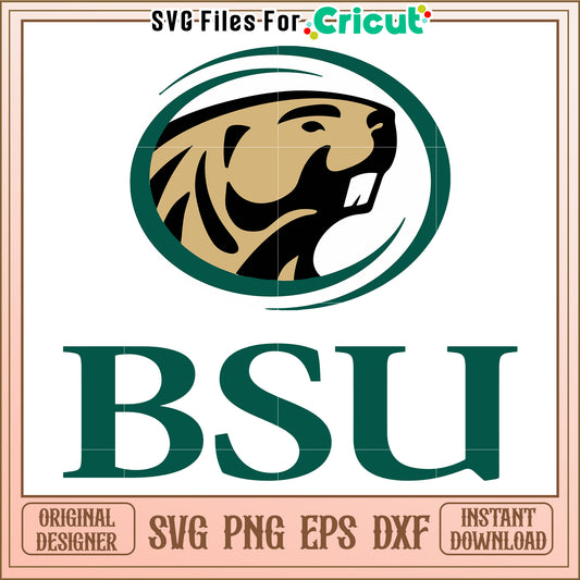 BSU Beaver Logo SVG File for Cricut Crafting, Instant Download Available Today