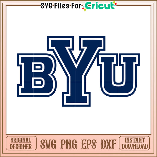 BYU logo design for Cricut projects, perfect for high-quality crafts