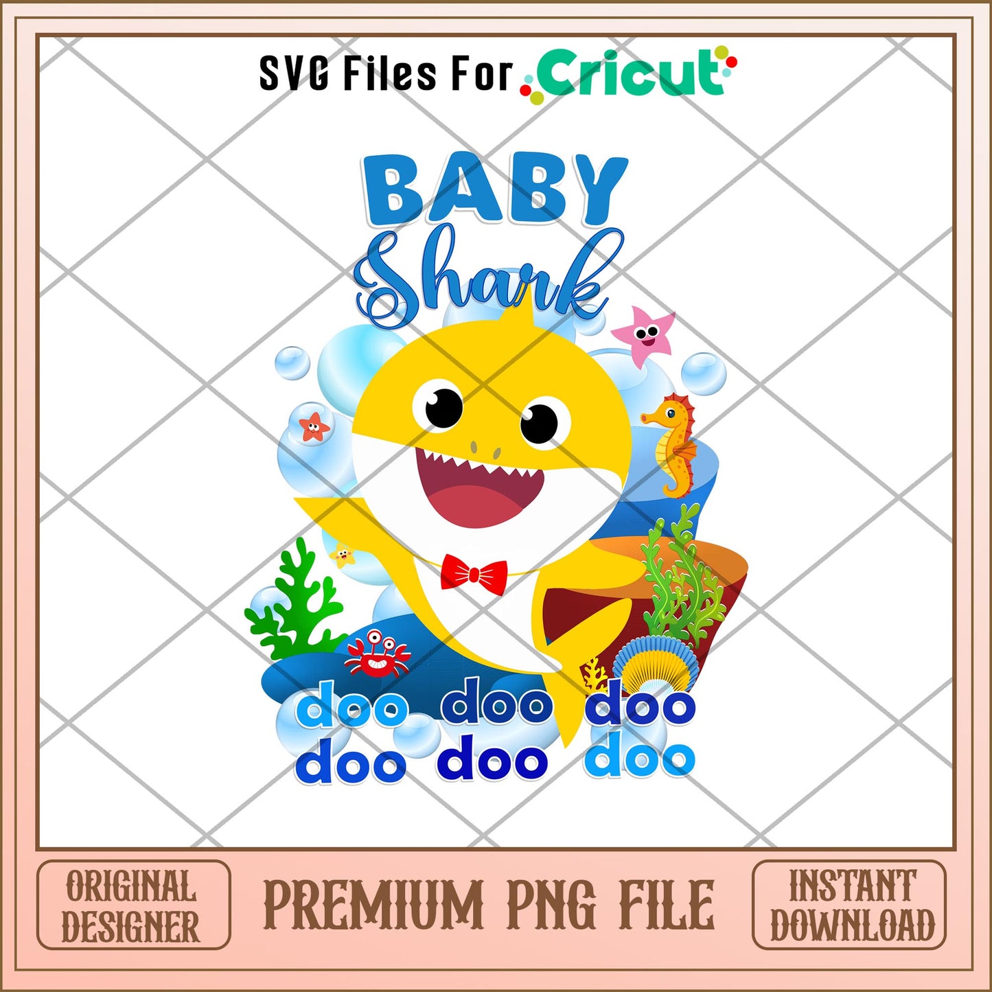 Baby Brother Shanks png, Baby Shark characters png, digital download