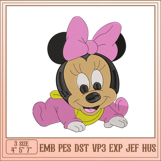 Baby Minnie Mouse Embroidery Design