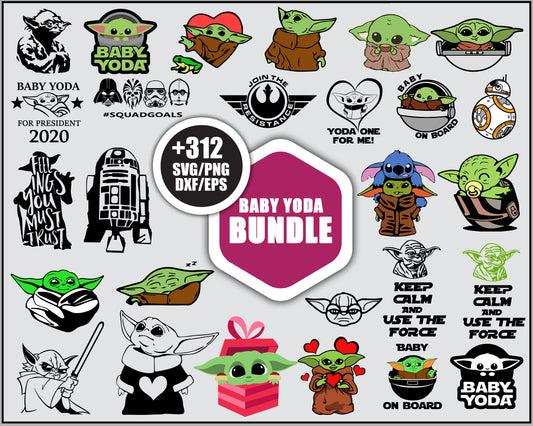 Baby yoda desgin SVG Bundle