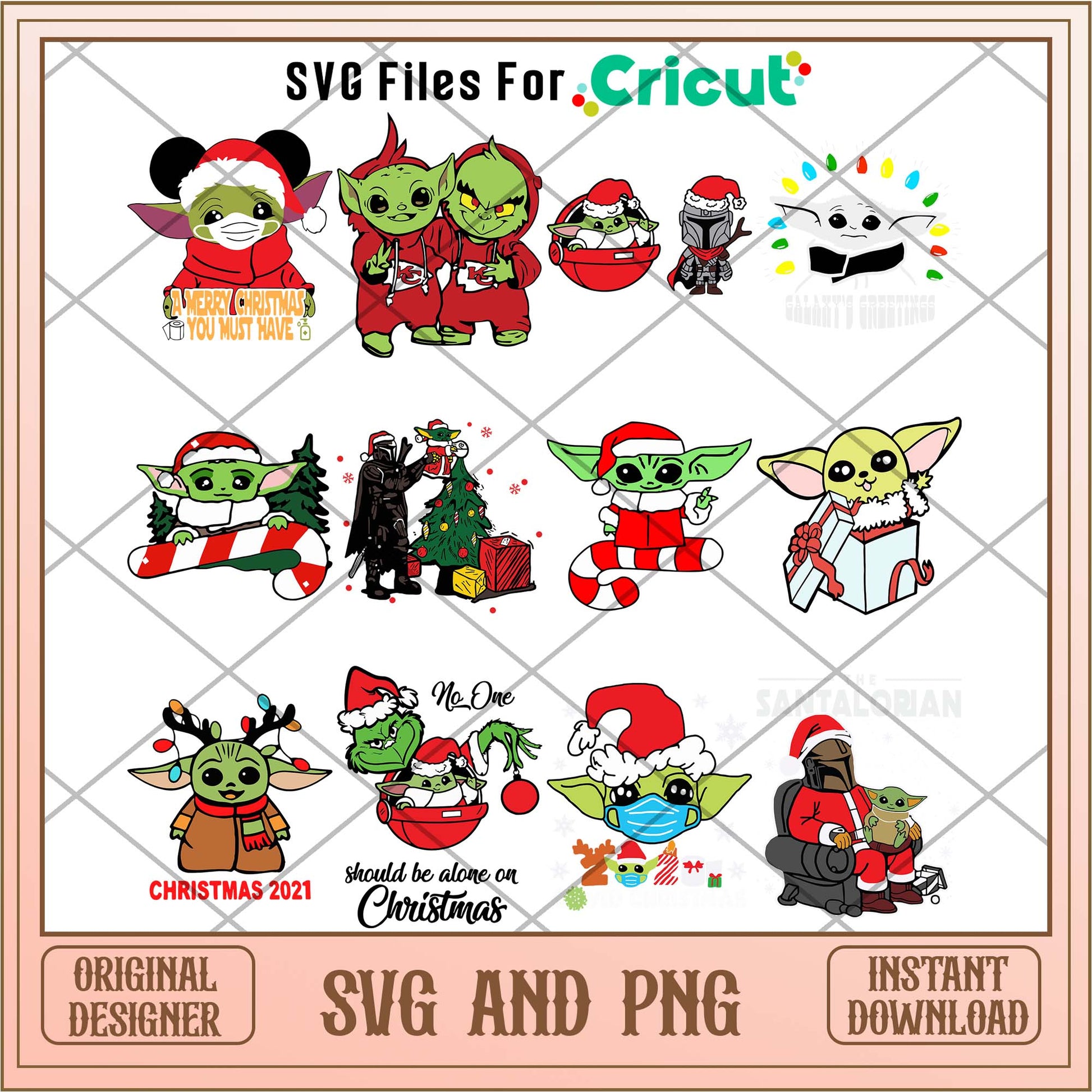 Baby Yoda friends Christmas svg bundle, star wars movies svg - Svgfileforcricut