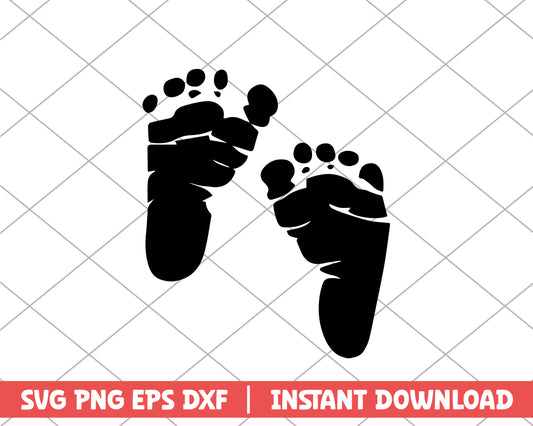 Baby footprints disney svg