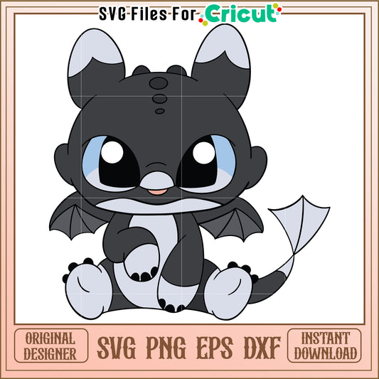 Baby night fury svg, how to train your dragon movie svg, cute dragons svg