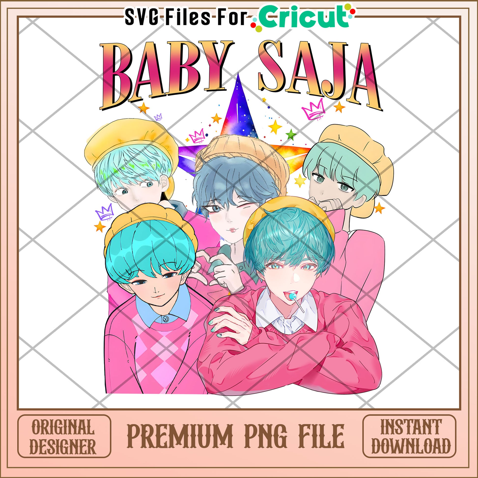 Baby saja png, huntrix members png, huntrix toys png