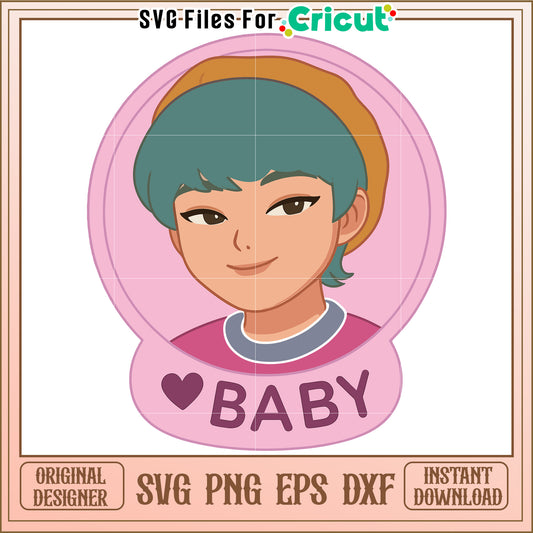Baby svg, kpop demon hunters svg, kpop cartoon songs svg