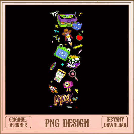 Back To School Cute Doodle PNG, School Supplies Clipart PNG, Teacher PNG