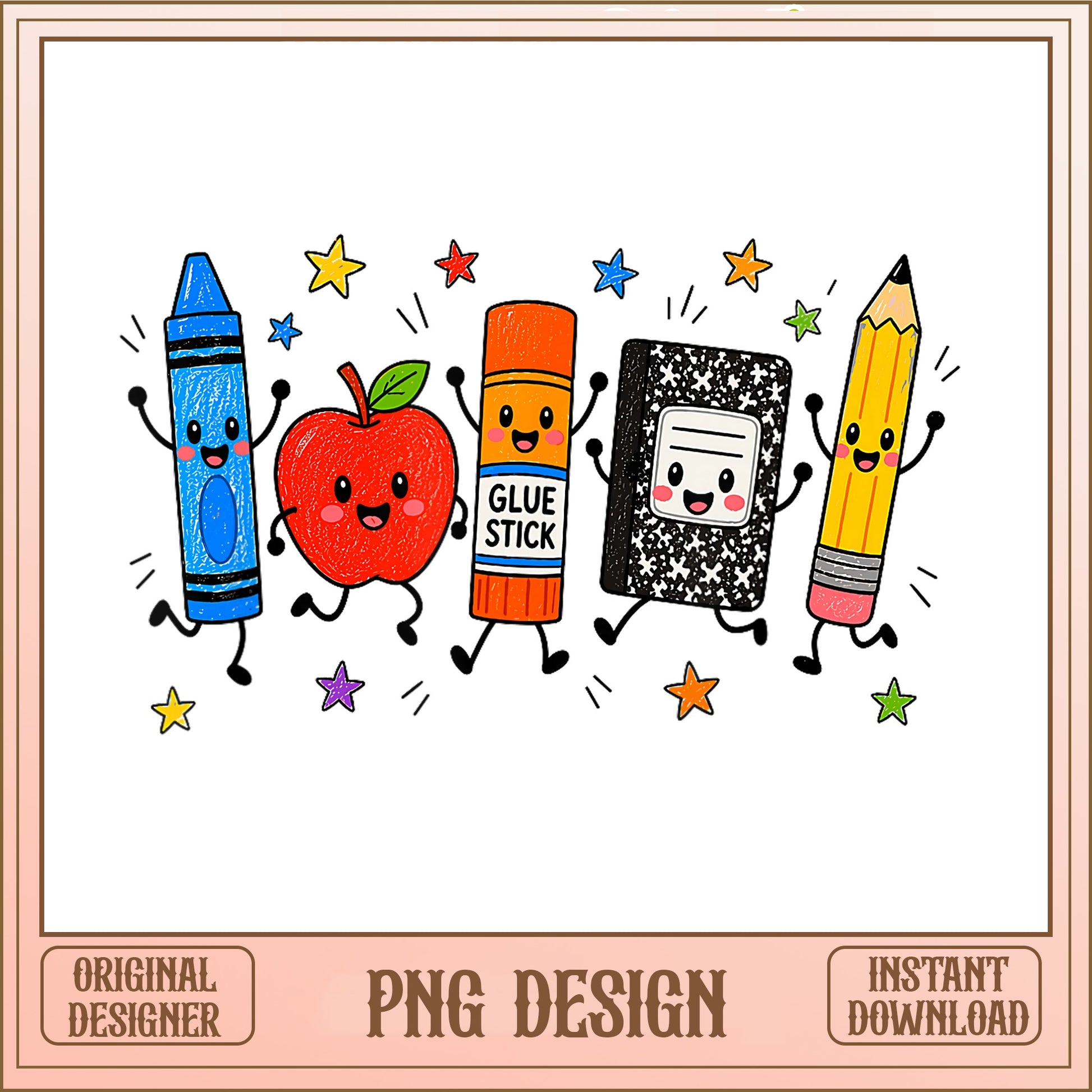 Back To School Supplies PNG, Cute Kawaii School PNG, Teacher PNG