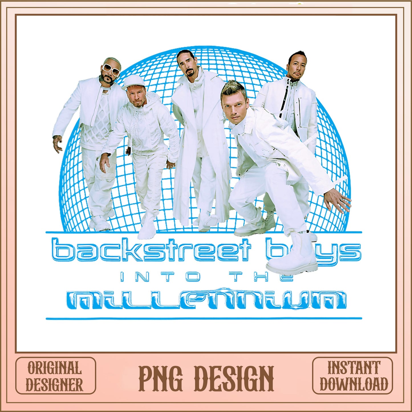 Backstreet Boys Into The Millennium PNG, Boy Band PNG, Retro Music PNG