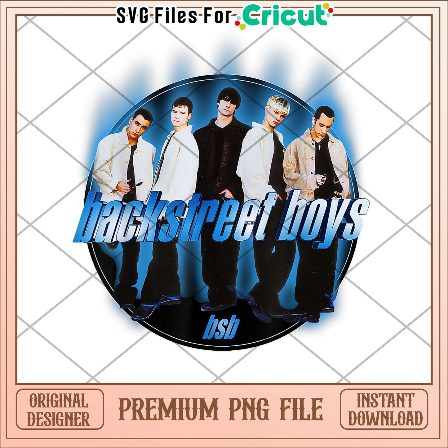 Backstreet boys group circle png, retro boyband design png, 90s music group png
