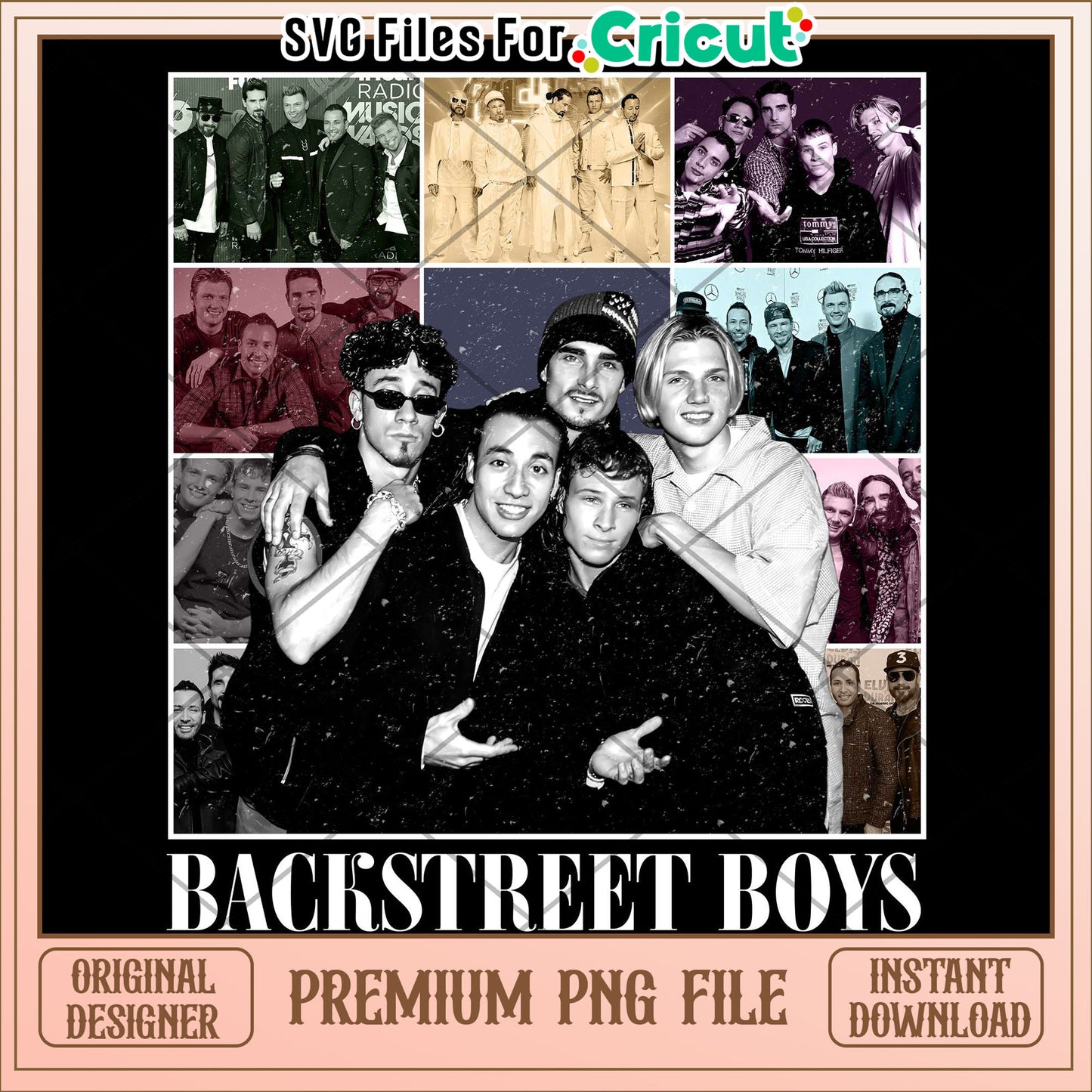 Backstreet boys members png, 90s boyband png, classic pop group png
