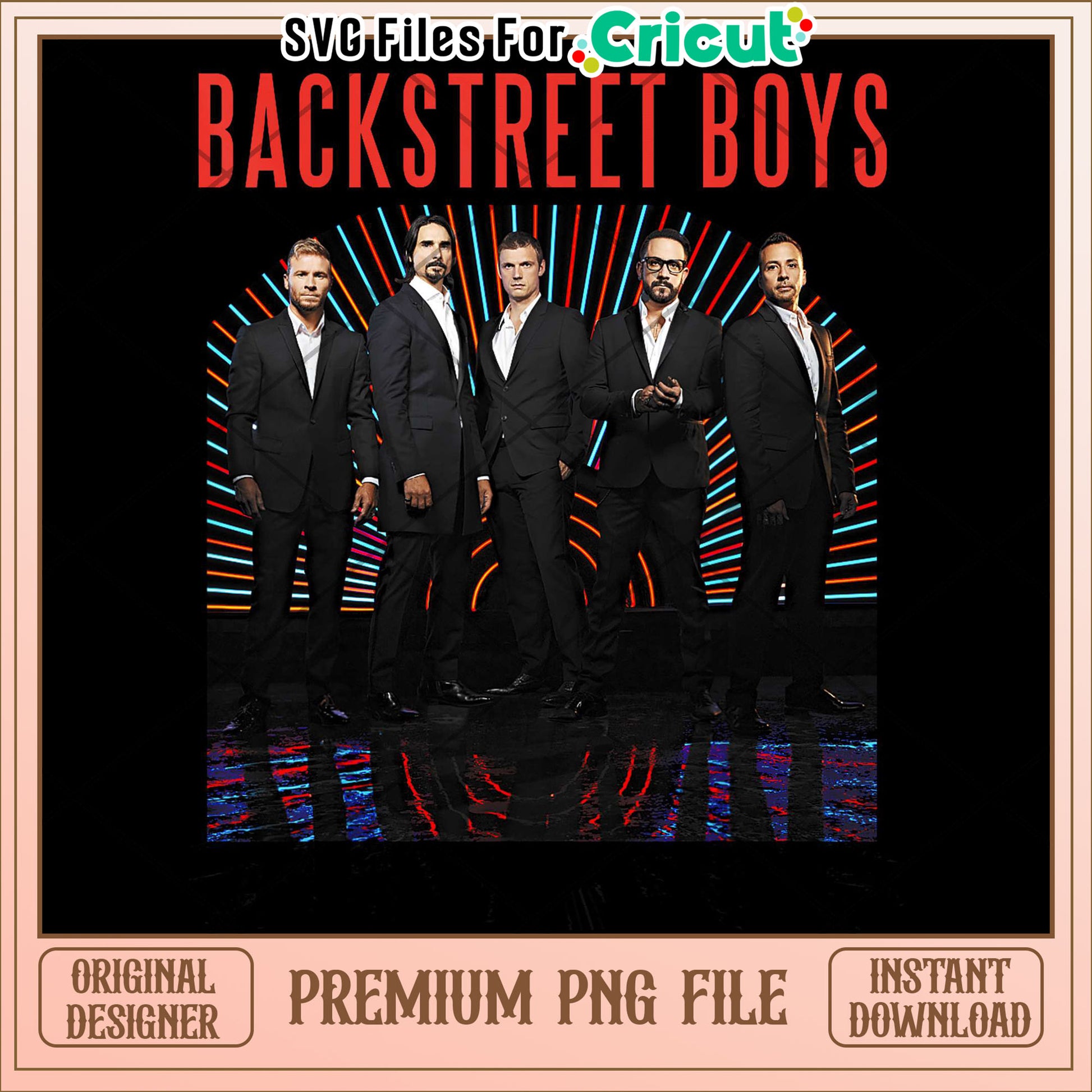 Backstreet boys red and blue png, 90s boyband aesthetic png, retro music graphic png