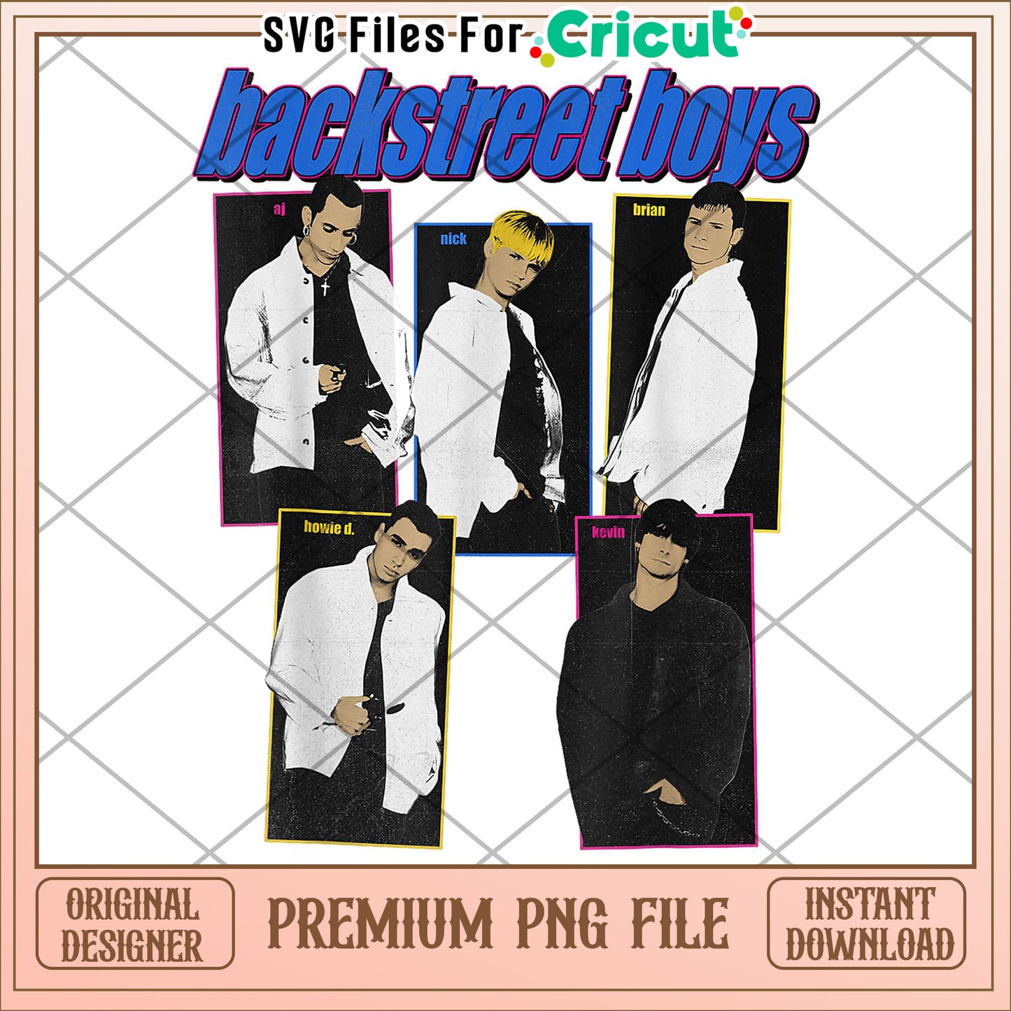 Backstreet boys throwback in pink png, retro boyband style png, 90s music graphic png