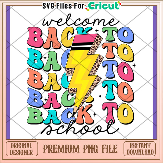 Back to School PNG Design, Instant Download