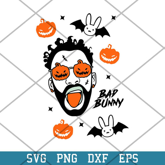 Bad Bunny Halloween Full Wrap Svg, Bad Bunny Halloween Svg-Svgfilesforcricut