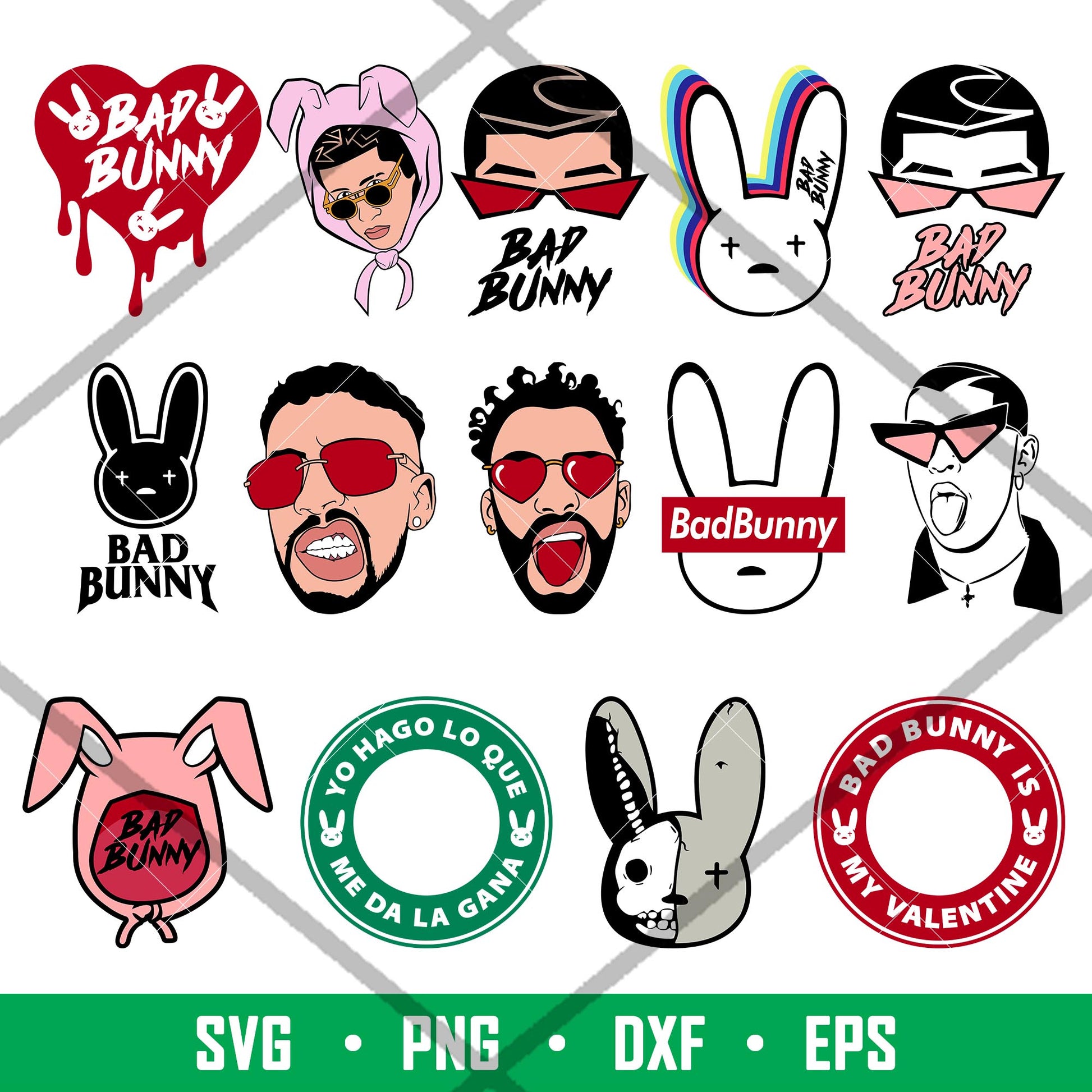 Bad Bunny SVG Bundle, Bad Bunny Svg Bundle