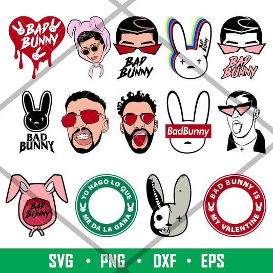 Bad Bunny SVG Bundle, Bad Bunny Svg Bundle