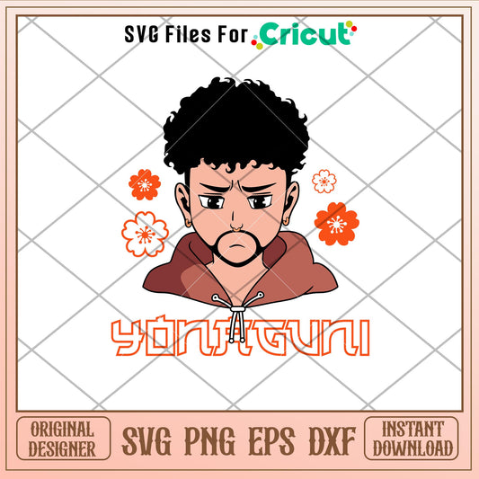 Bad Bunny Yonaguni Layered, Bad Bunny Yonaguni Layered Svg