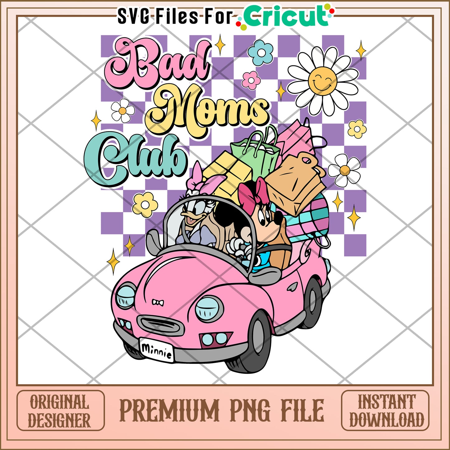 Bad Moms Club Minnie PNG Design