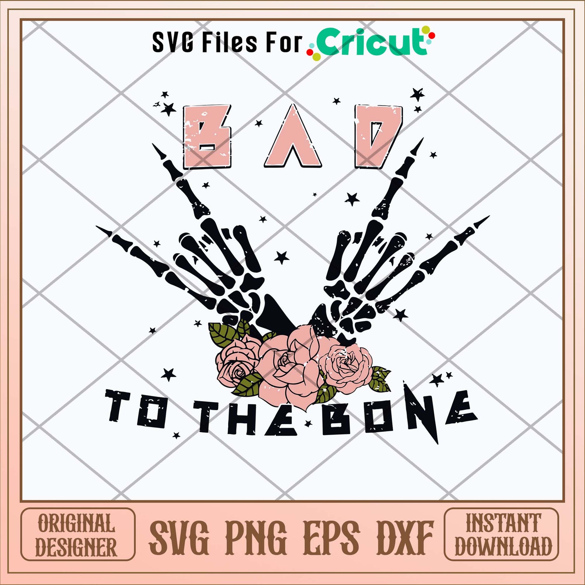 Bad To The Bone Svg-Svgfilesforcricut