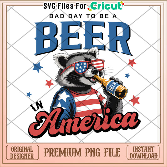 Bad da to be a beer png, independence vibes png, patriotic theme png