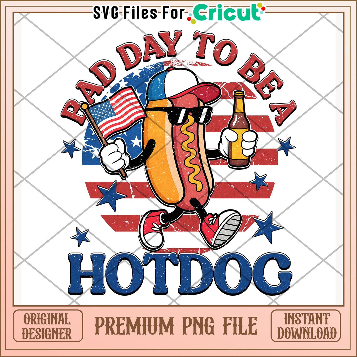 Bad day to be a hot dog png, 4th of july png, freedom america quotes png
