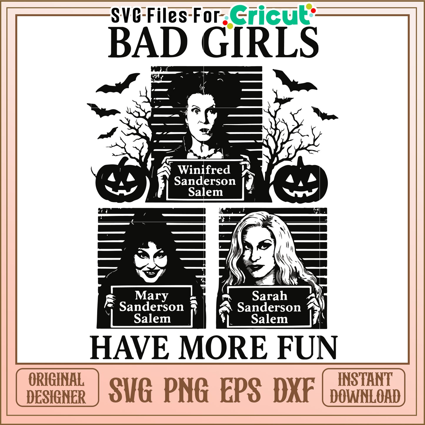 Bad girls have more fun svg, funny halloween svg, halloween time svg
