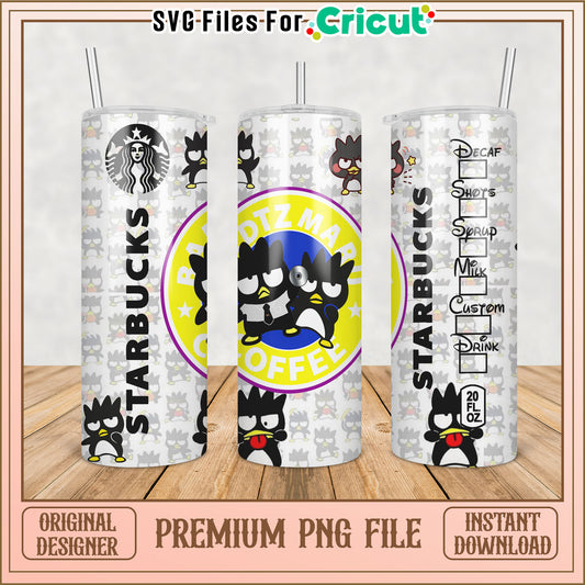 Badtz Maru Starbucks PNG Tumbler