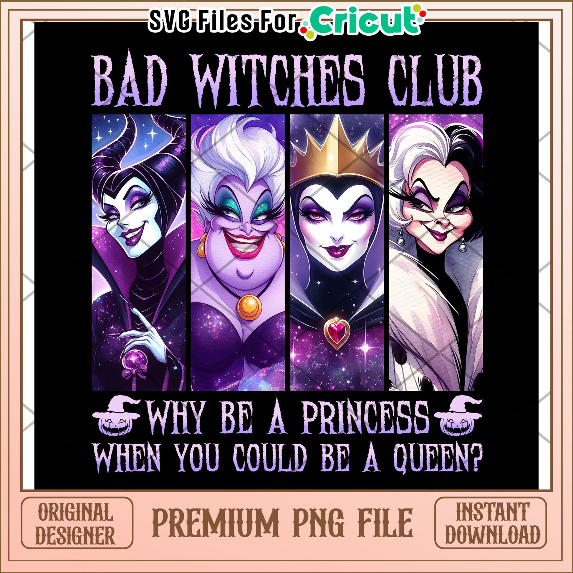 Bad witches club purple png, halloween decor​​ png, halloween toys png