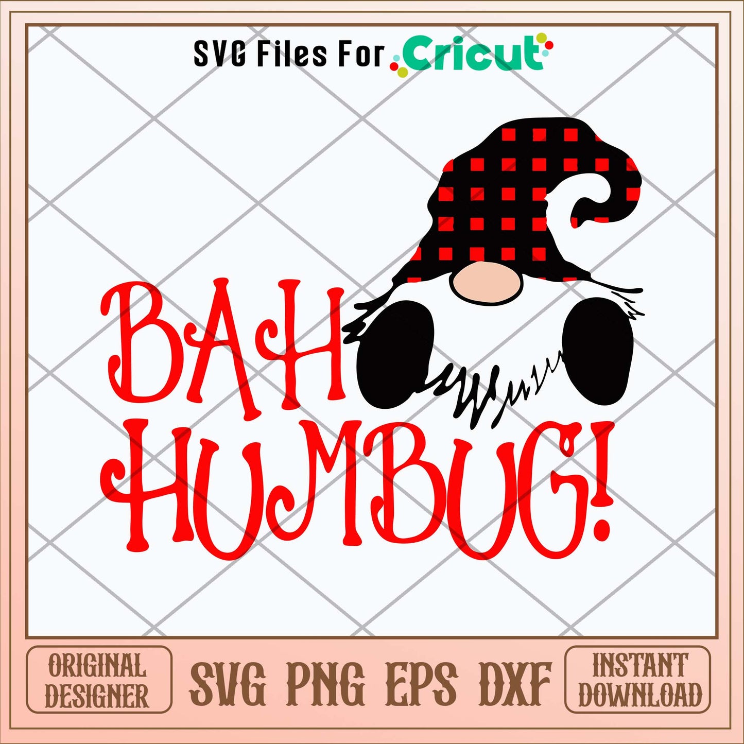 Bah Hum Bug Gnome Svg-Svgfilesforcricut