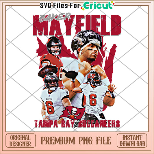 Baker Mayfield Tampa Bay Buccaneers fan art, digital PNG download