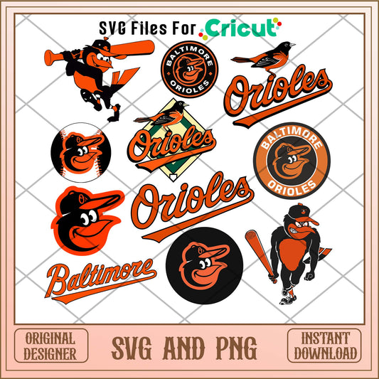 Baltimore Orioles svg, Baltimore Orioles svg bundle, MLB svg