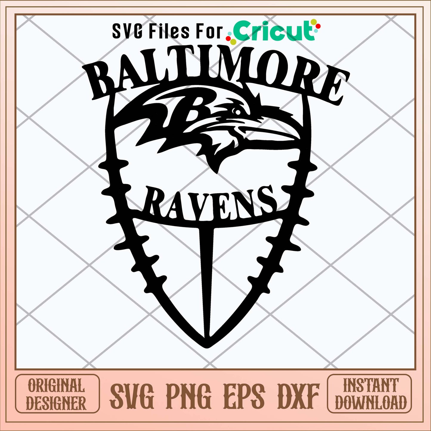 Baltimore Ravens Back and White Svg-Svgfilesforcricut