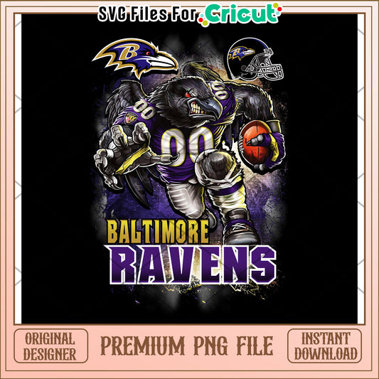 Baltimore Ravens Graphic PNG File, Perfect for Cricut Projects