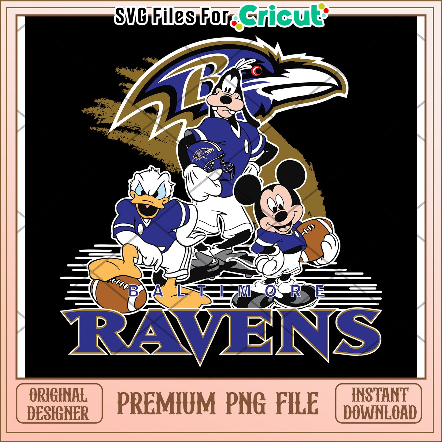 Baltimore Ravens PNG File Featuring Cartoon Characters, Instant Download