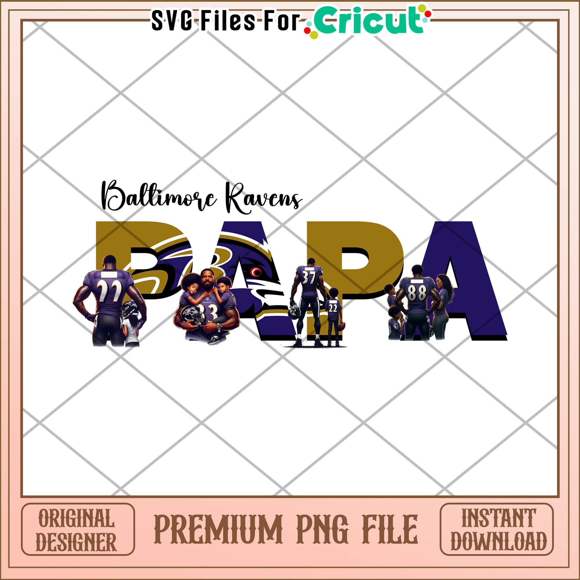 Baltimore Ravens PNG File for Cricut, Perfect for Family Design