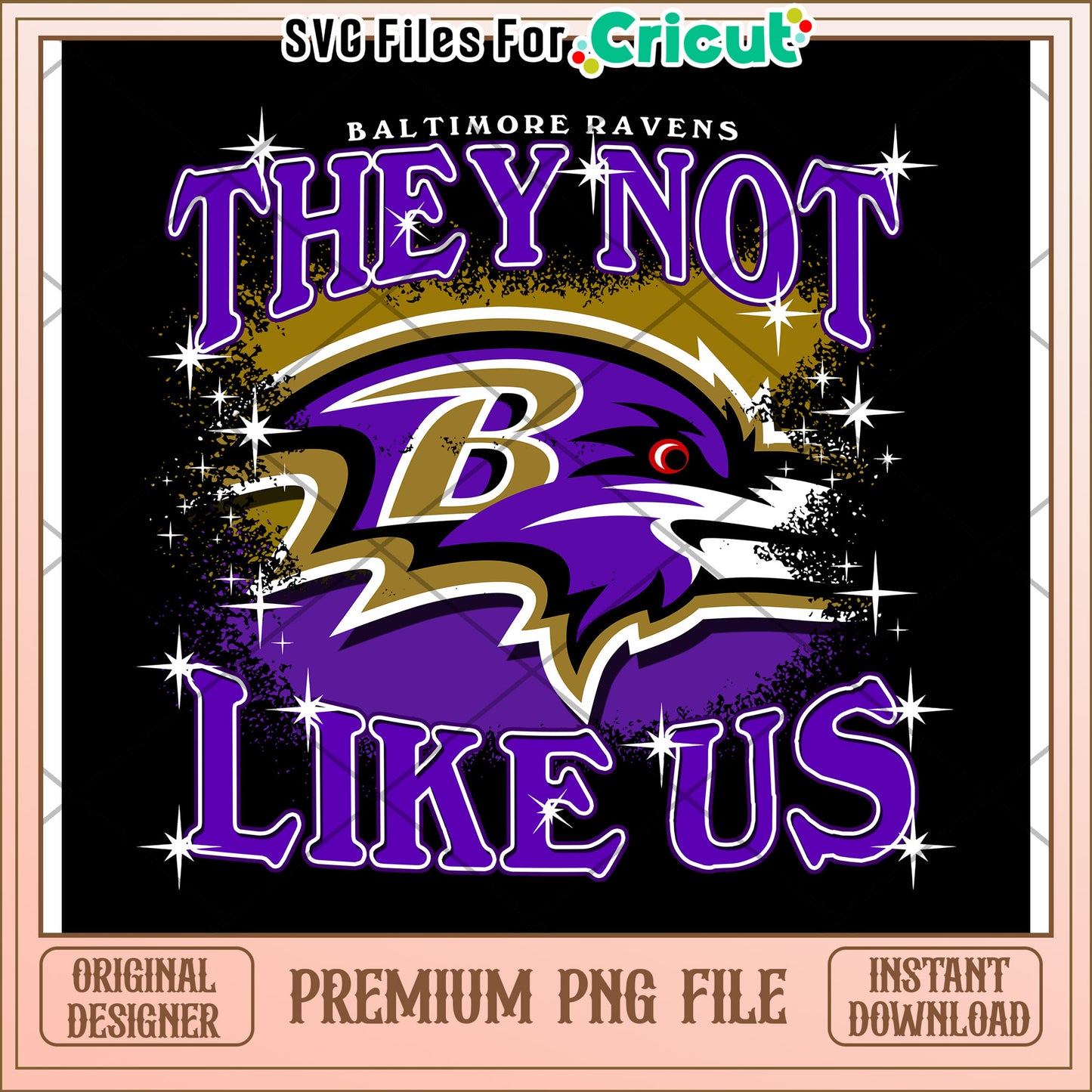 Baltimore Ravens PNG design, perfect for football fans and crafts