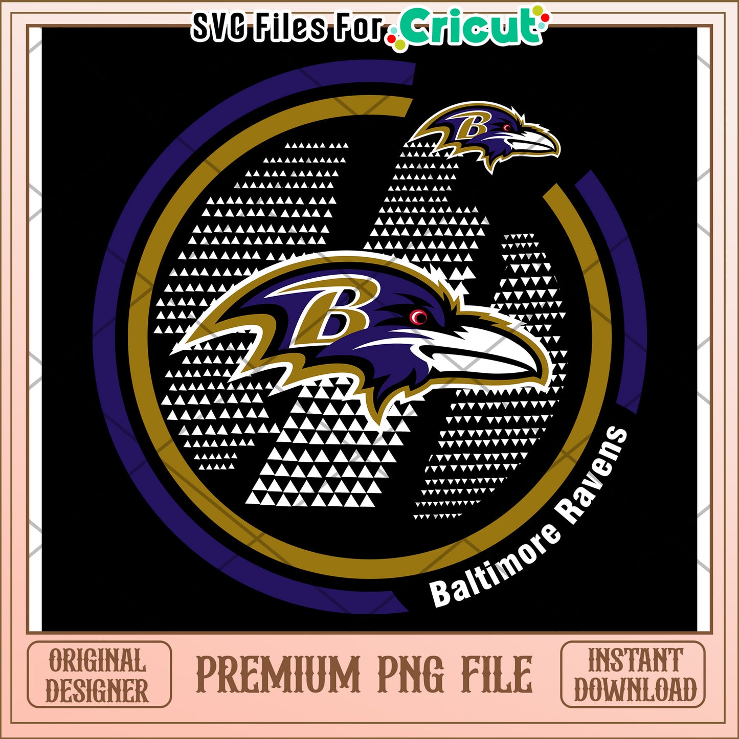 Baltimore Ravens PNG file for Cricut, premium design for fans